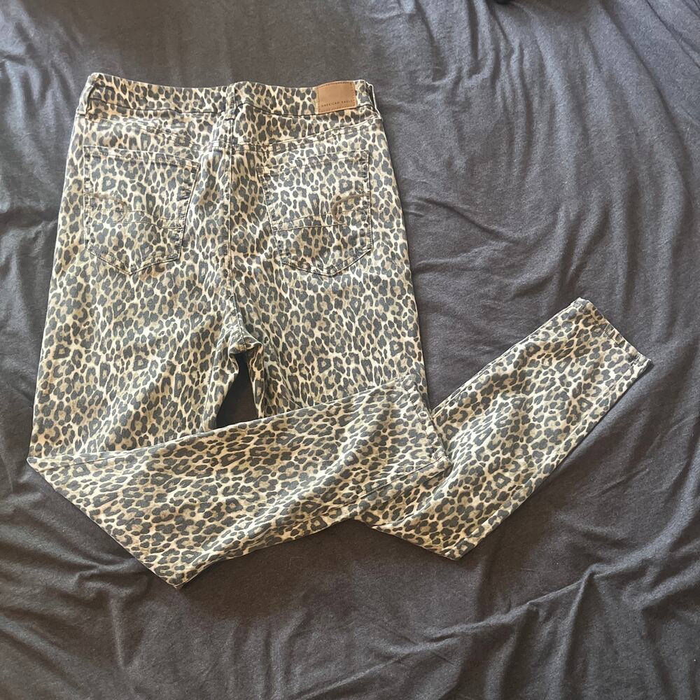 American Eagle Outfitters | Cheetah Print High Rise Stretch Skinny Jeggings | 12 - Picture 4 of 8